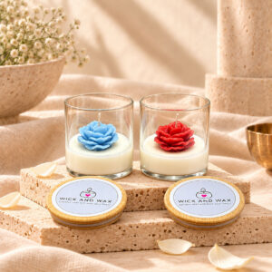 Floral Glass Candle